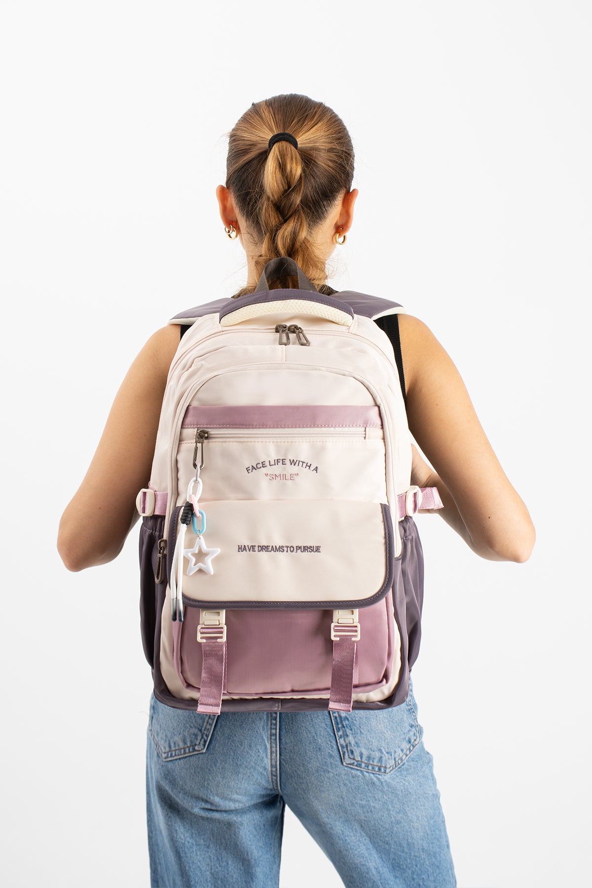 Ultra Hafif Su Geçirmez Çok Cepli Sırt Çantası Unisex Kore Stil  VNT-1-5l