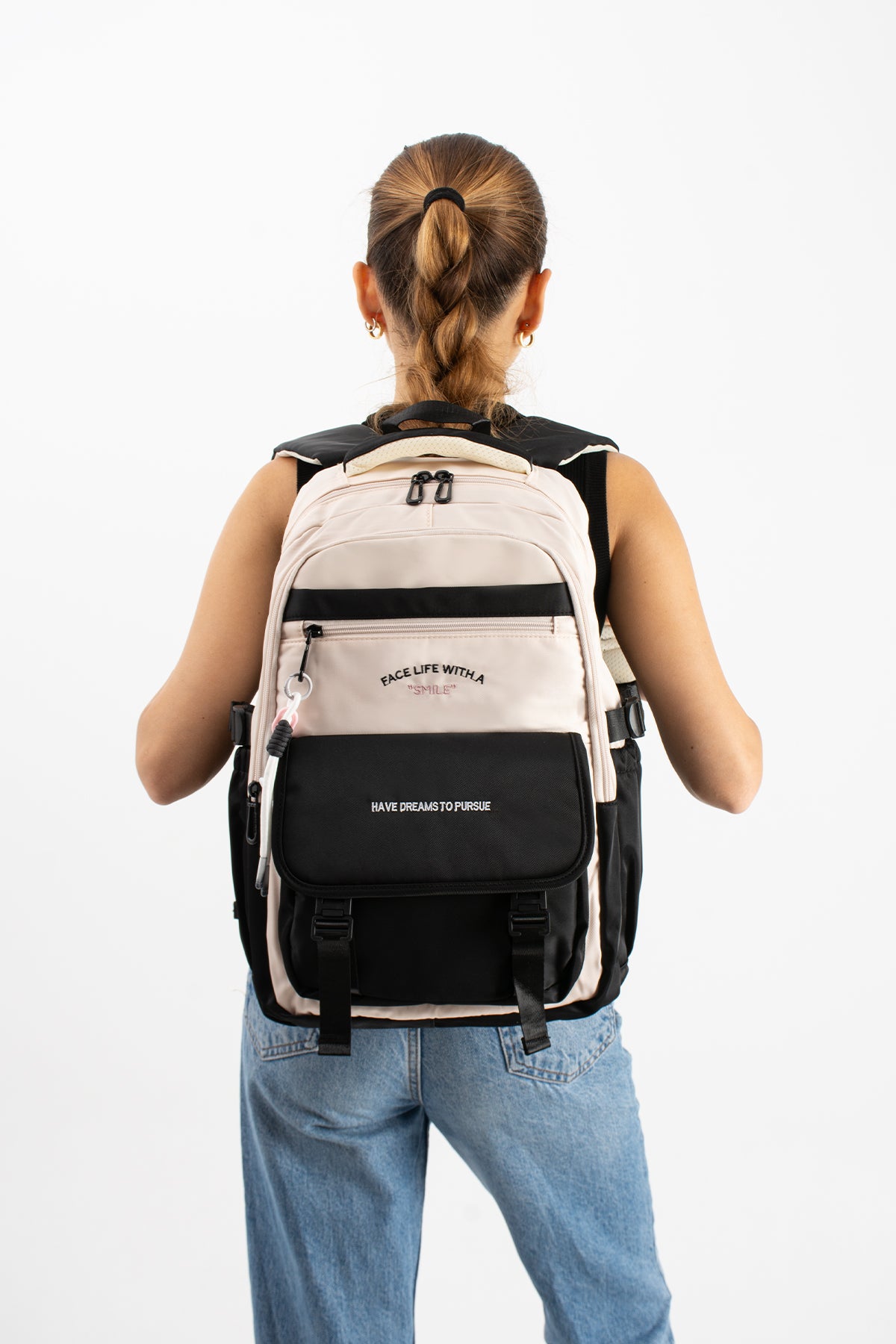 Ultra Hafif Su Geçirmez Çok Cepli Sırt Çantası Unisex Kore Stil  VNT-1-5l