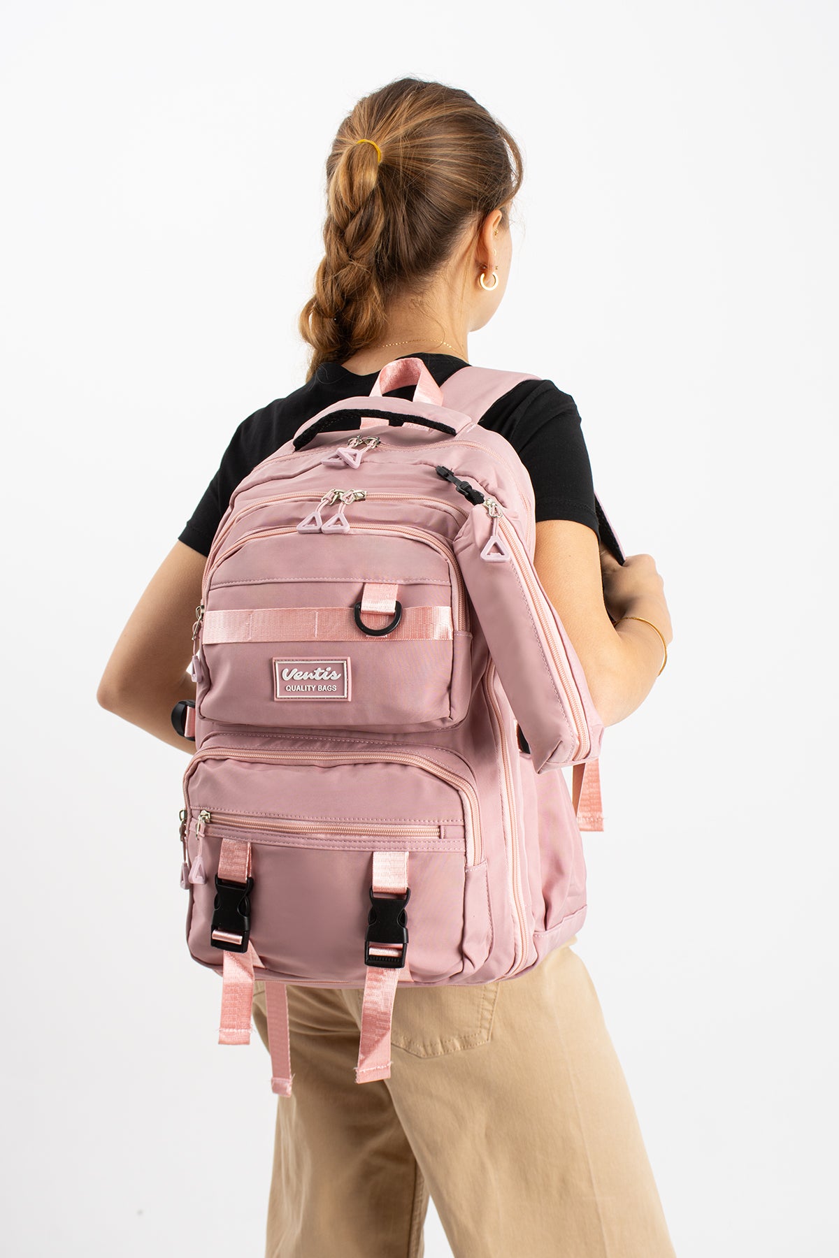 Ultra Hafif Su Geçirmez Çok Cepli Sırt Çantası Unisex Kore Stil  VNT-1-7C