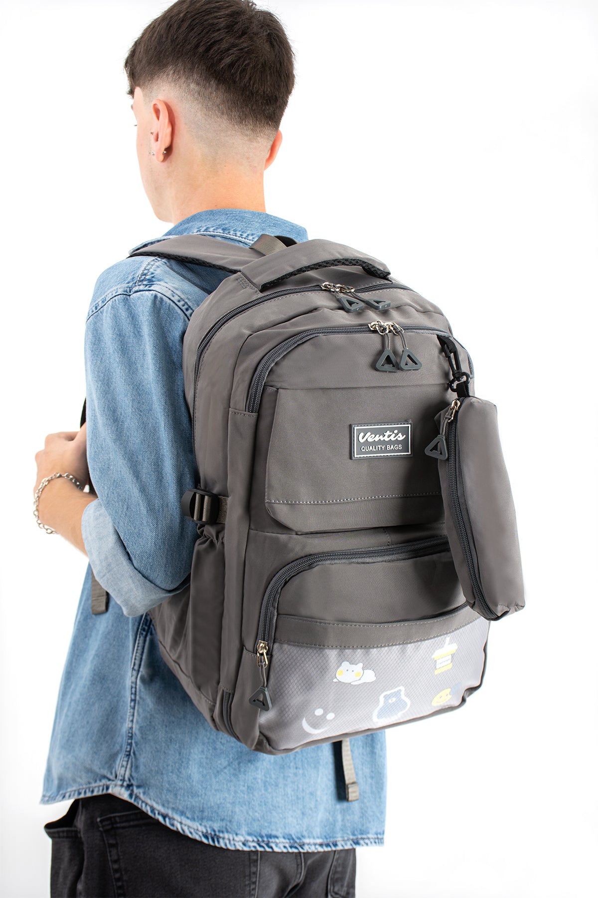 Ultra Hafif Su Geçirmez Çok Cepli Sırt Çantası Unisex Kore Stil  VNT-1-7D