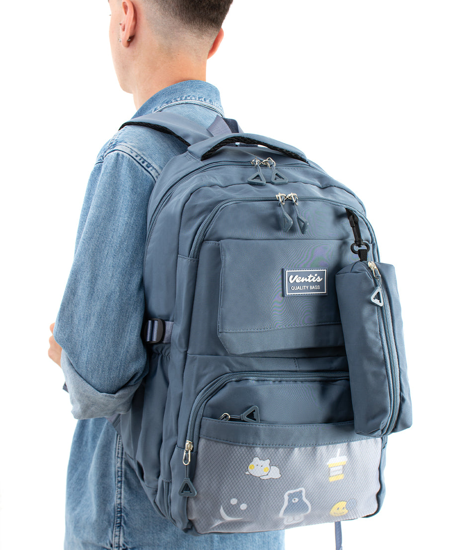 Ultra Hafif Su Geçirmez Çok Cepli Sırt Çantası Unisex Kore Stil  VNT-1-7D