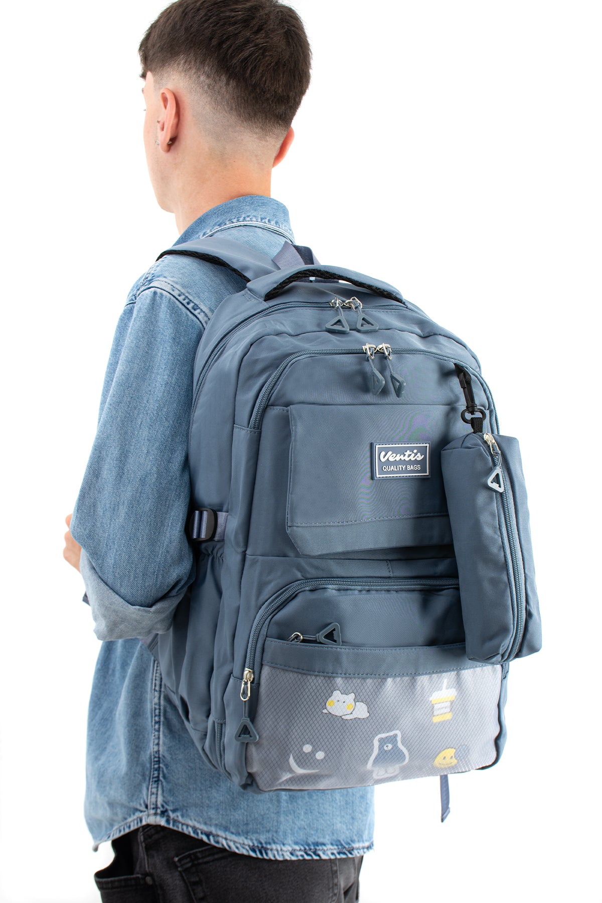 Ultra Hafif Su Geçirmez Çok Cepli Sırt Çantası Unisex Kore Stil  VNT-1-7D