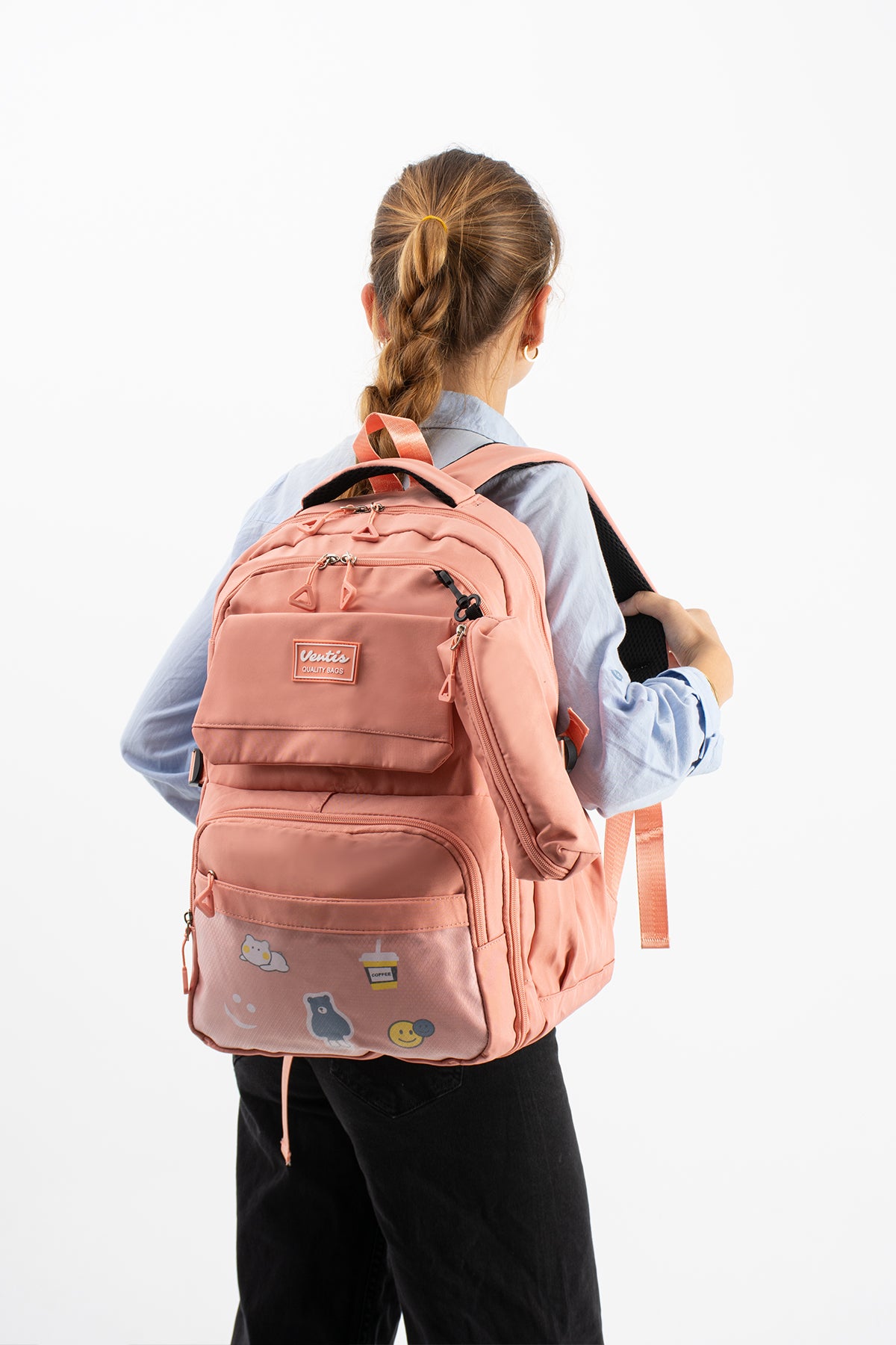 Ultra Hafif Su Geçirmez Çok Cepli Sırt Çantası Unisex Kore Stil  VNT-1-7D