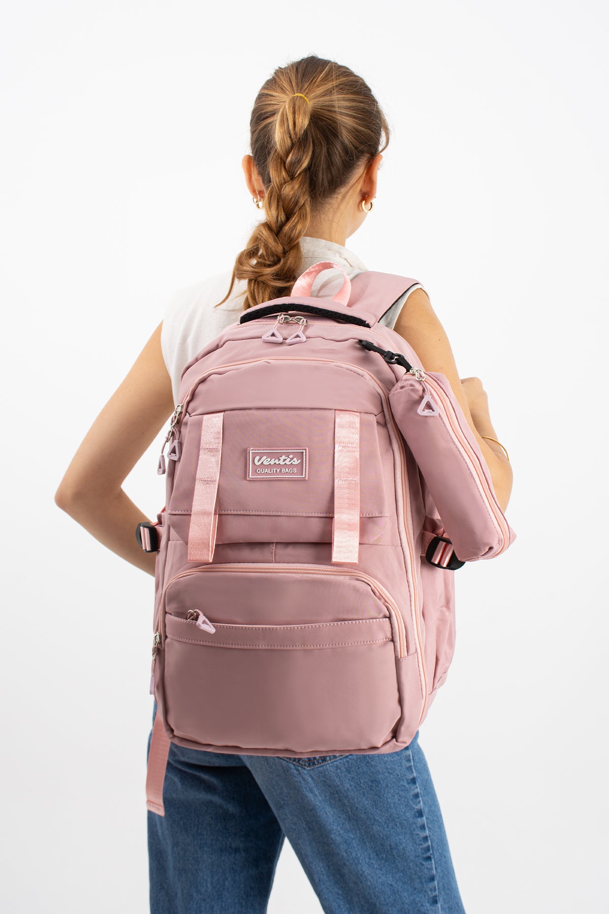 Ultra Hafif Su Geçirmez Çok Cepli Sırt Çantası Unisex Kore Stil  VNT-1-7F