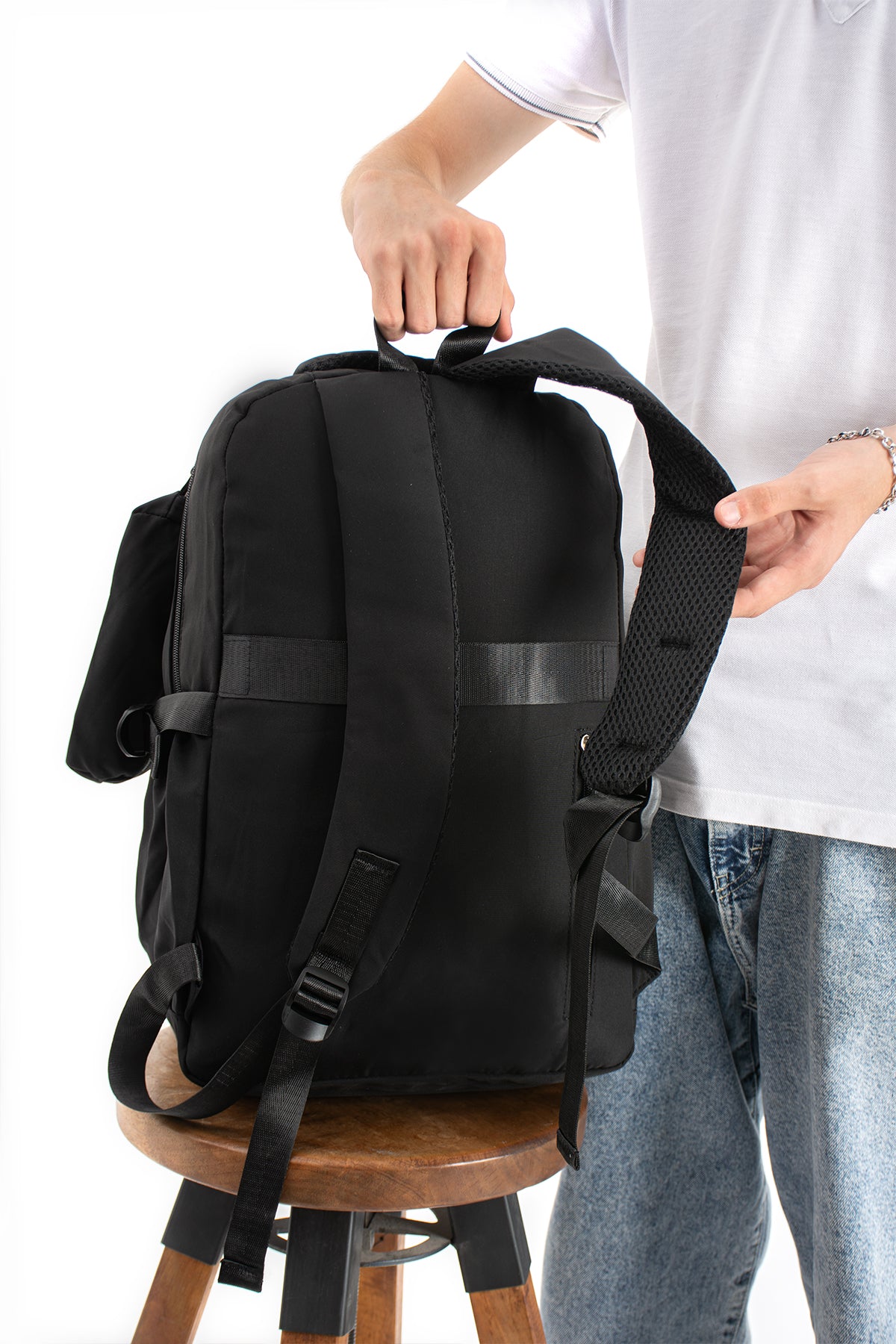 Ultra Hafif Su Geçirmez Çok Cepli Sırt Çantası Unisex Kore Stil  VNT-1-7F