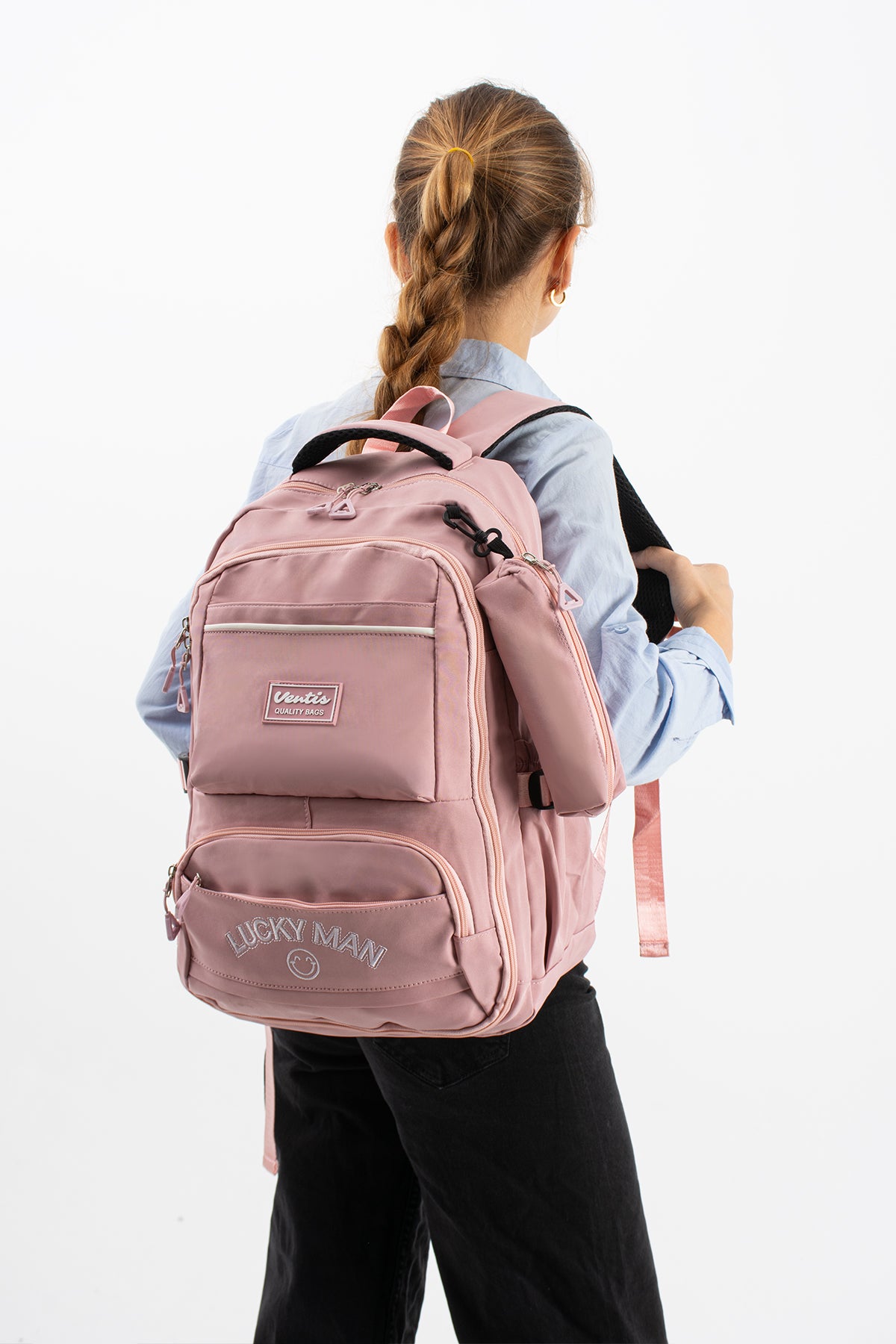 Ultra Hafif Su Geçirmez Çok Cepli Sırt Çantası Unisex Kore Stil  VNT-1-7G