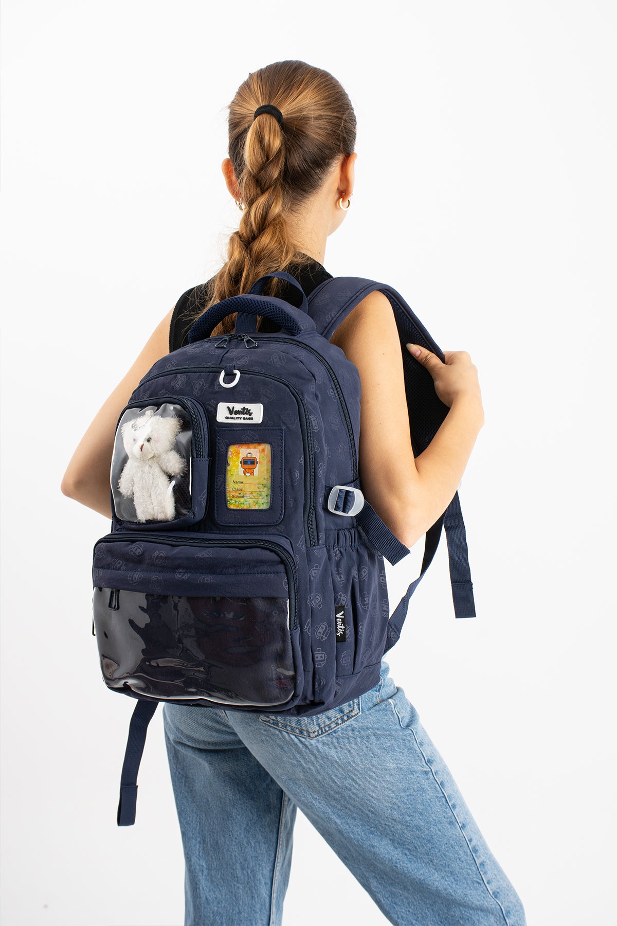 Ultra Hafif Su Geçirmez Çok Cepli Sırt Çantası Unisex Kore Stil  VNT-1-9A