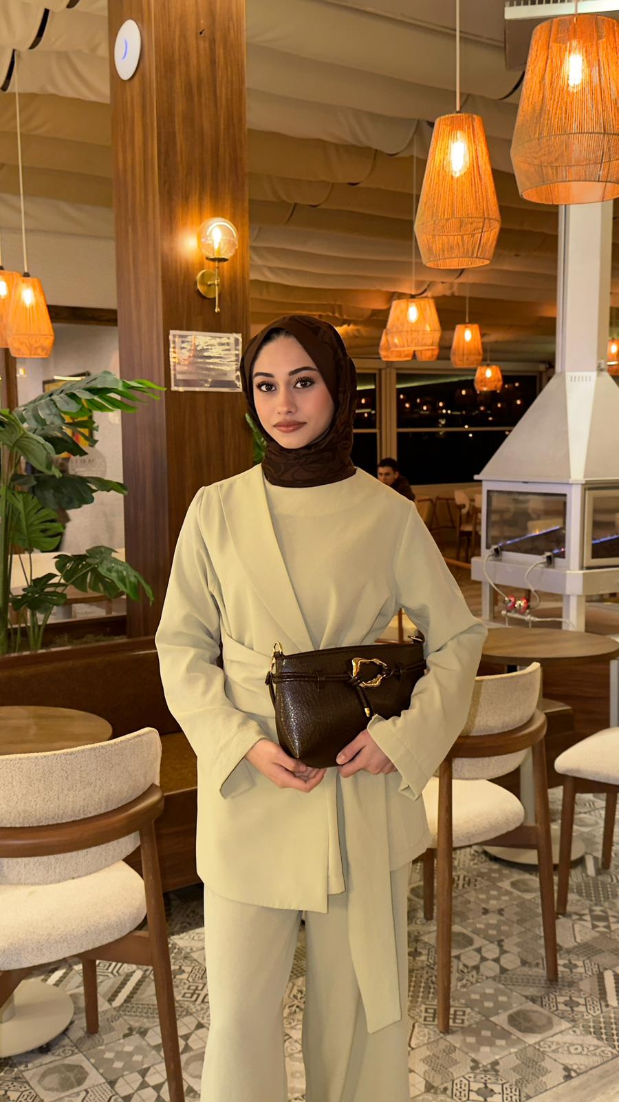Toka Detaylı uzun askılı fermuarlı Düğüm çanta