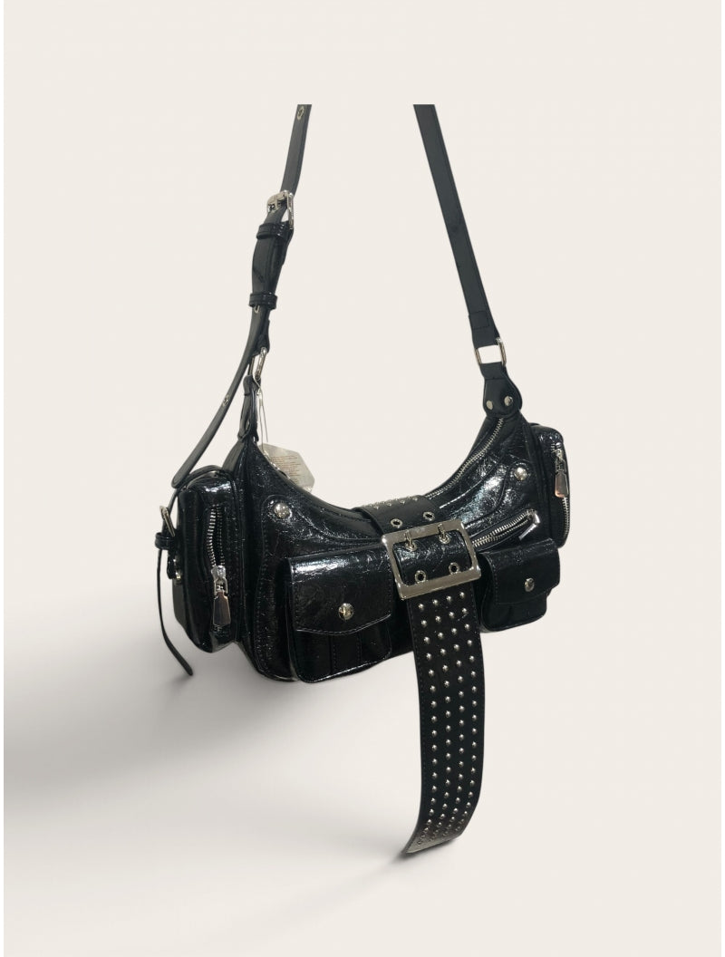 Kische İthal Biker Model Omuz Çantası B38014 - SIYAH
