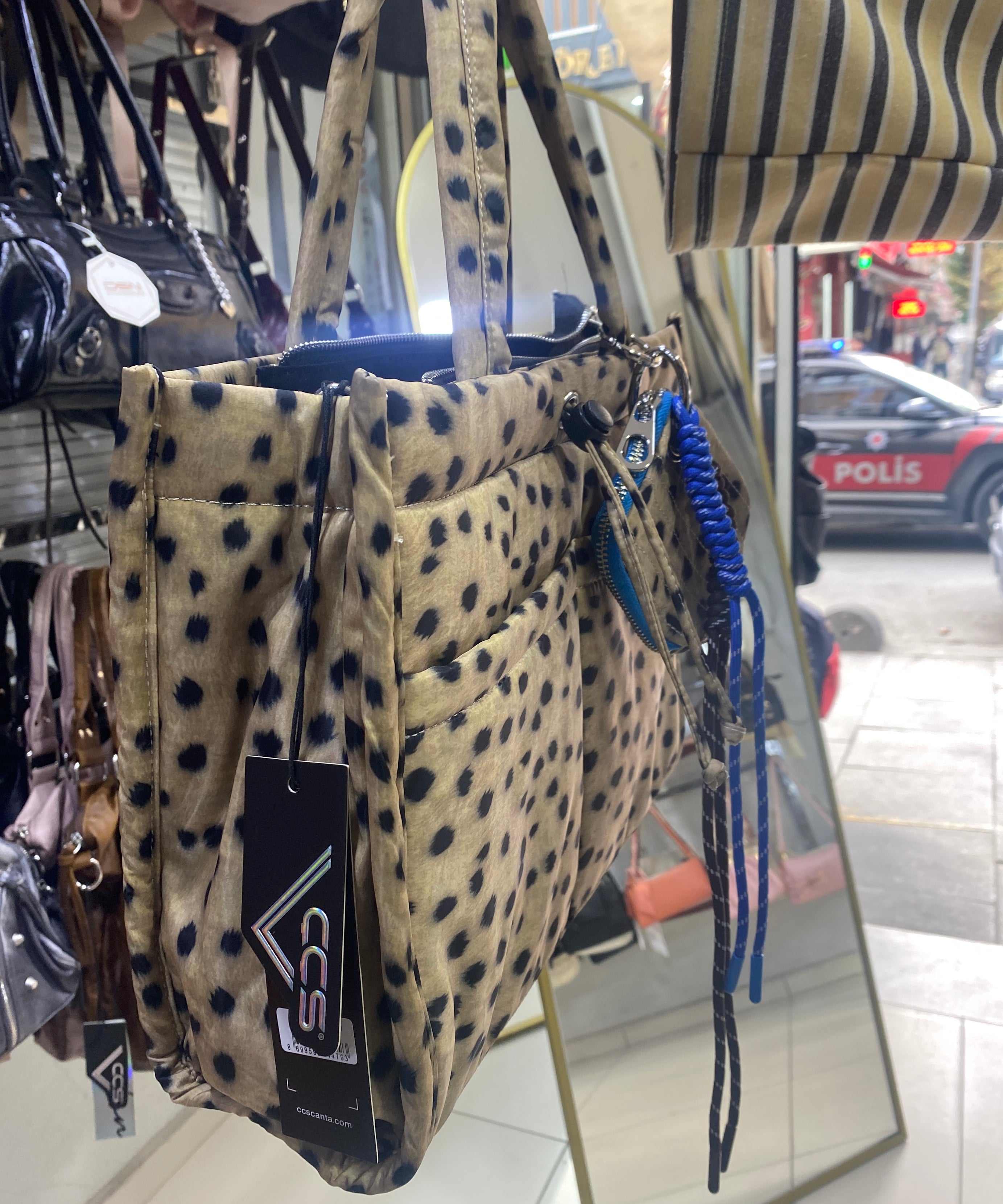ÇÇS 18620 Kapitone Shopper Çanta - BEJ BENEKLİ