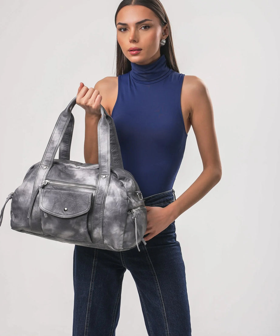 Şık, Modern ve Günlük Kullanım İçin İdeal Eskitme Deri Retro Tarz ccs-18384 - GRİ