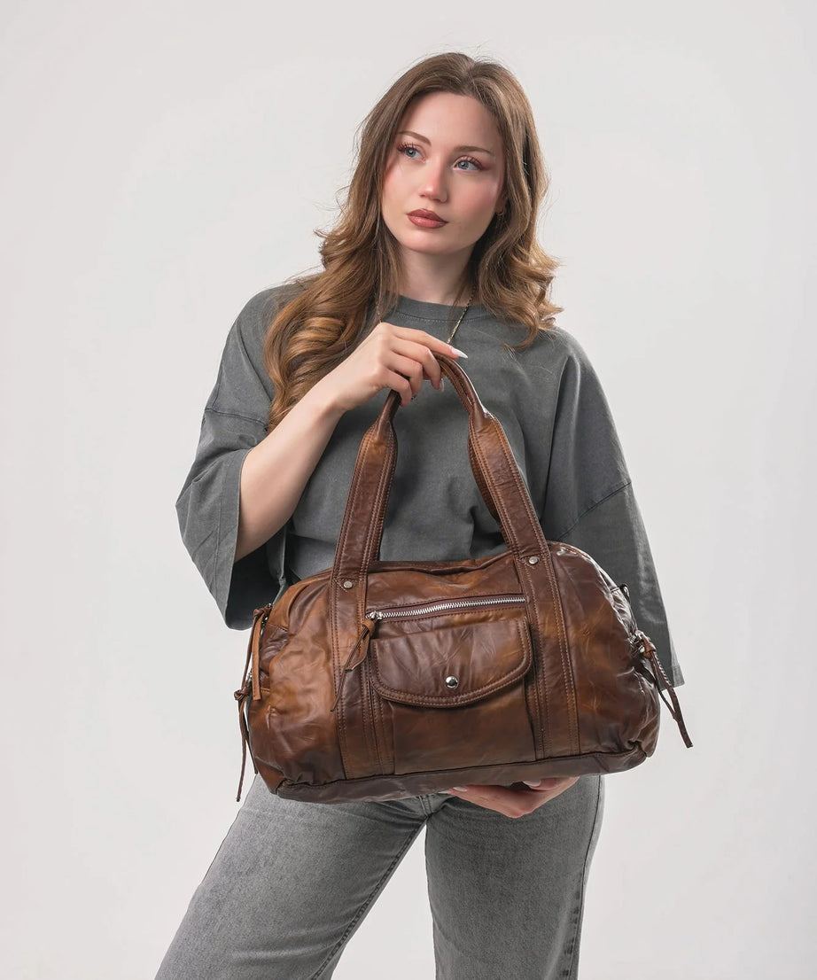 Şık, Modern ve Günlük Kullanım İçin İdeal Eskitme Deri Retro Tarz ccs-18384 - CAMEL