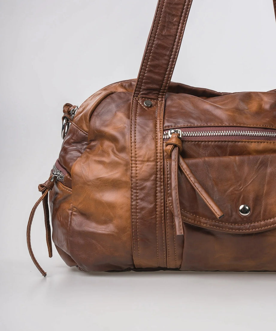 Şık, Modern ve Günlük Kullanım İçin İdeal Eskitme Deri Retro Tarz ccs-18384 - CAMEL