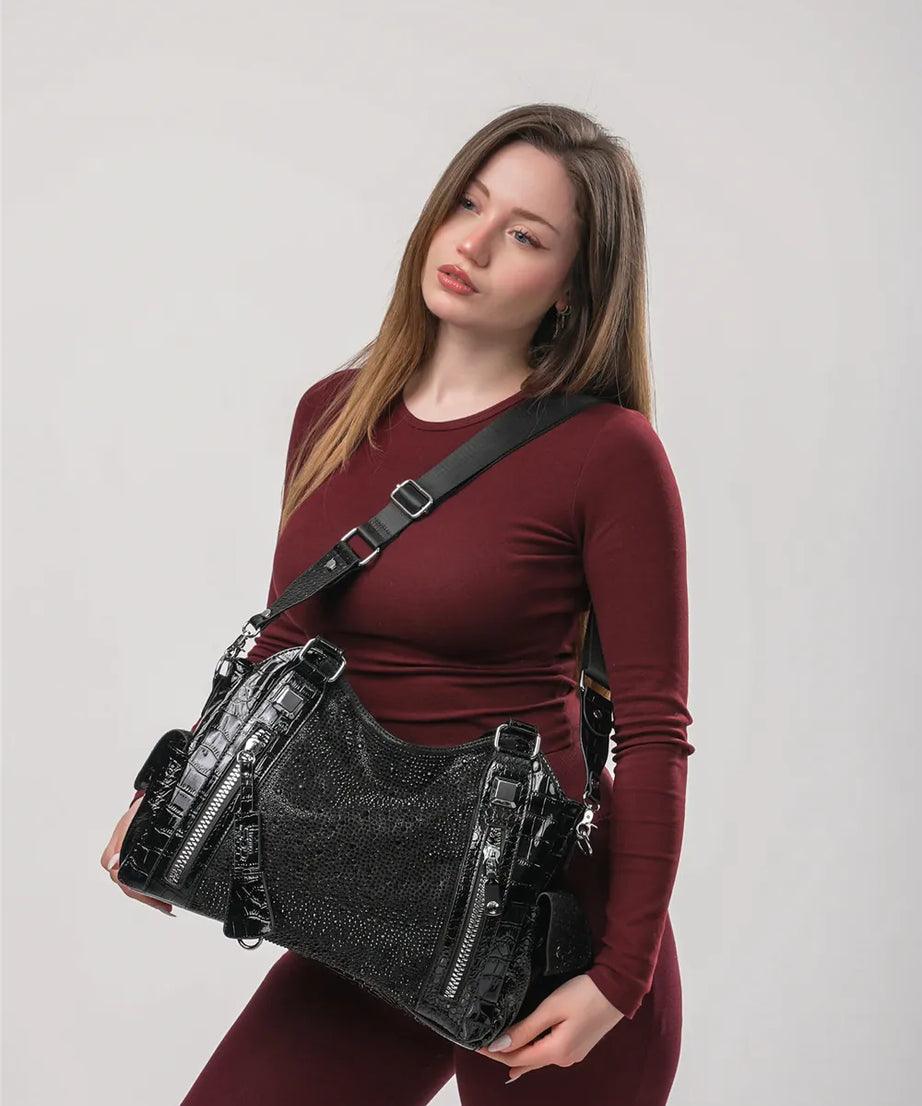 ccs-18320 Kadın Omuz Çantası: Şık taşlı ve Kullanışlı  El Çantası