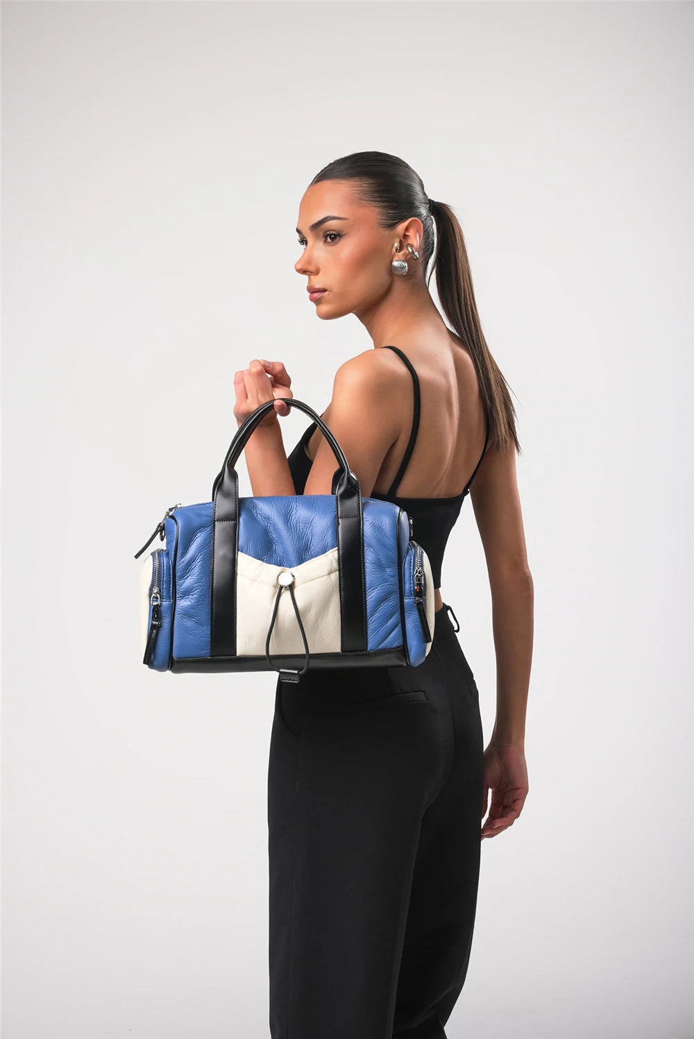 ÇÇS 18108 Kadın Çapraz Askılı El Çantası - MAVİ