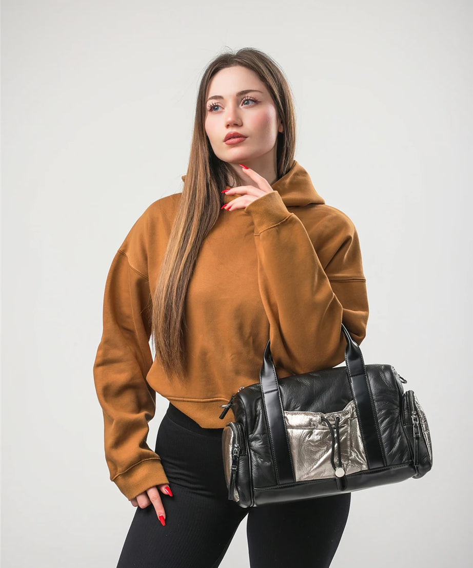 ÇÇS 18108 Kadın Çapraz Askılı El Çantası - SİYAH