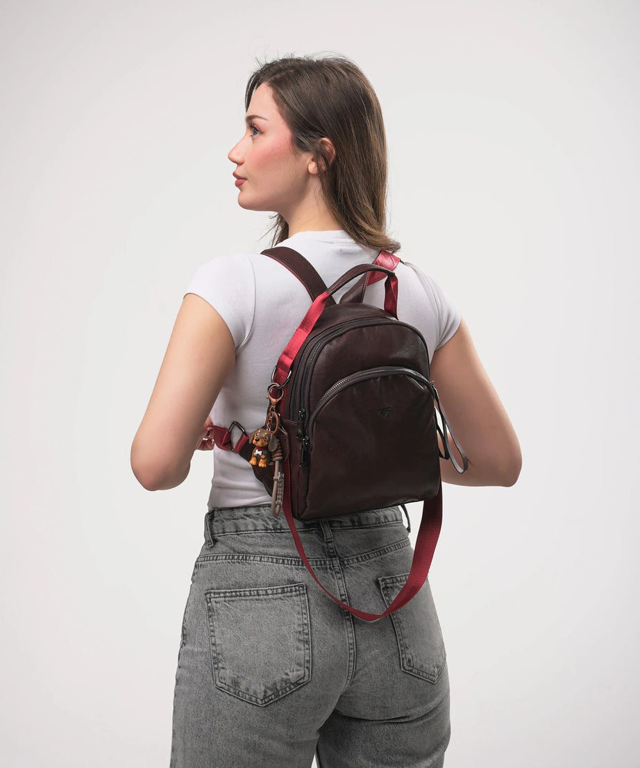 ÇÇS 18475 Kadın Sırt Çantası - BORDO