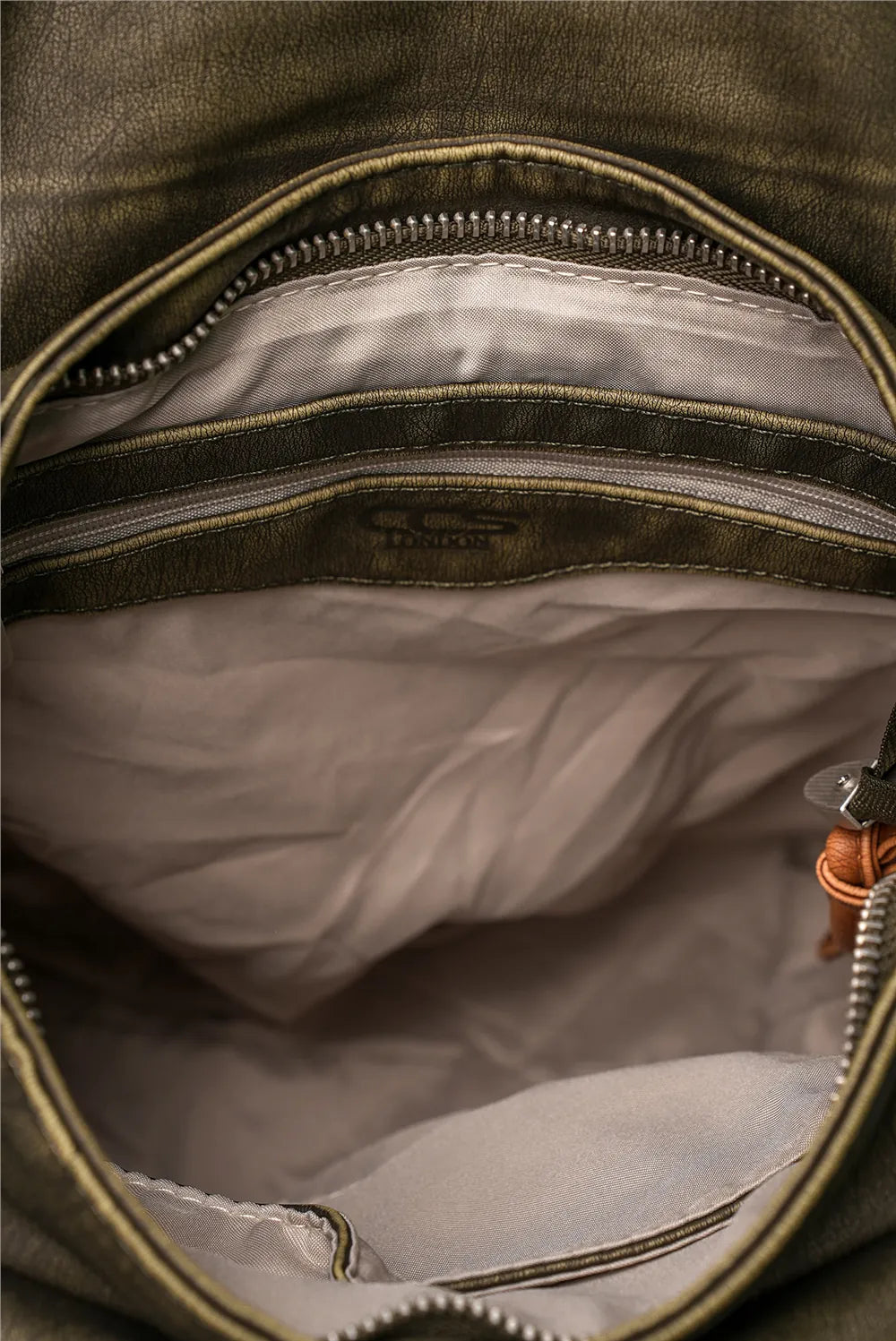 ÇÇS 18073 Kadın Sırt Çantası - Yeşil-Camel