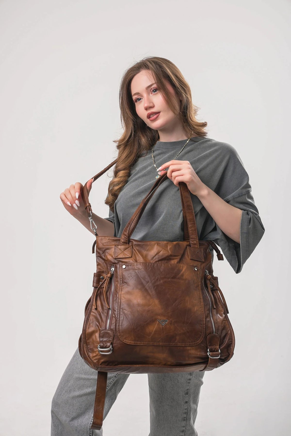 ÇÇS Kadın 18375 Omuz Çantası - CAMEL