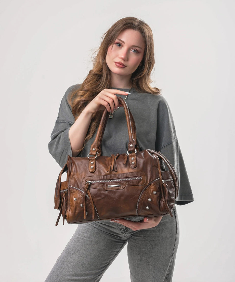ÇÇS 18385 Kadın Omuz Çantası - CAMEL