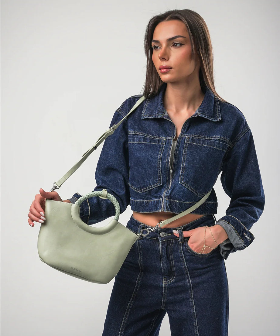 ÇÇS 18269 Kadın Çapraz Askılı El Çantası - YEŞİL