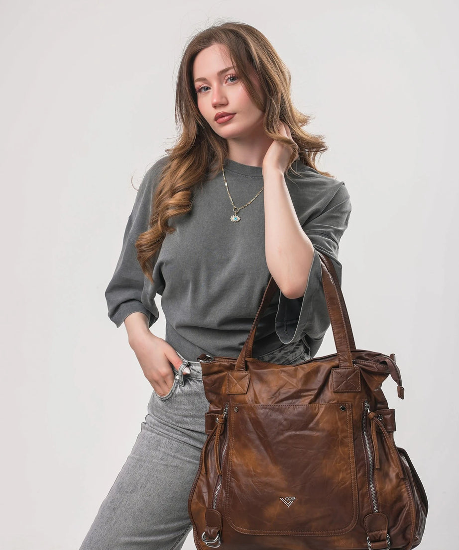ÇÇS Kadın 18375 Omuz Çantası - CAMEL