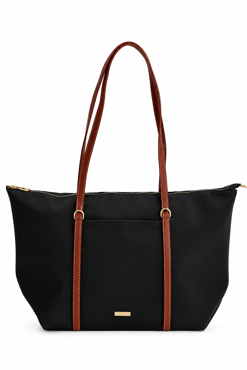 Haki shopper çanta beyaz fon