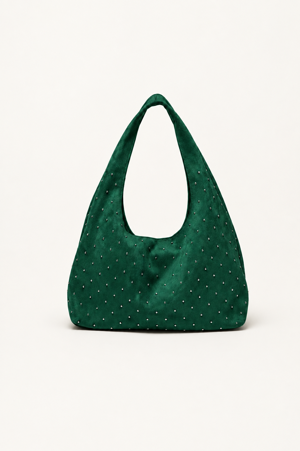 Yeşil süet shopper çanta