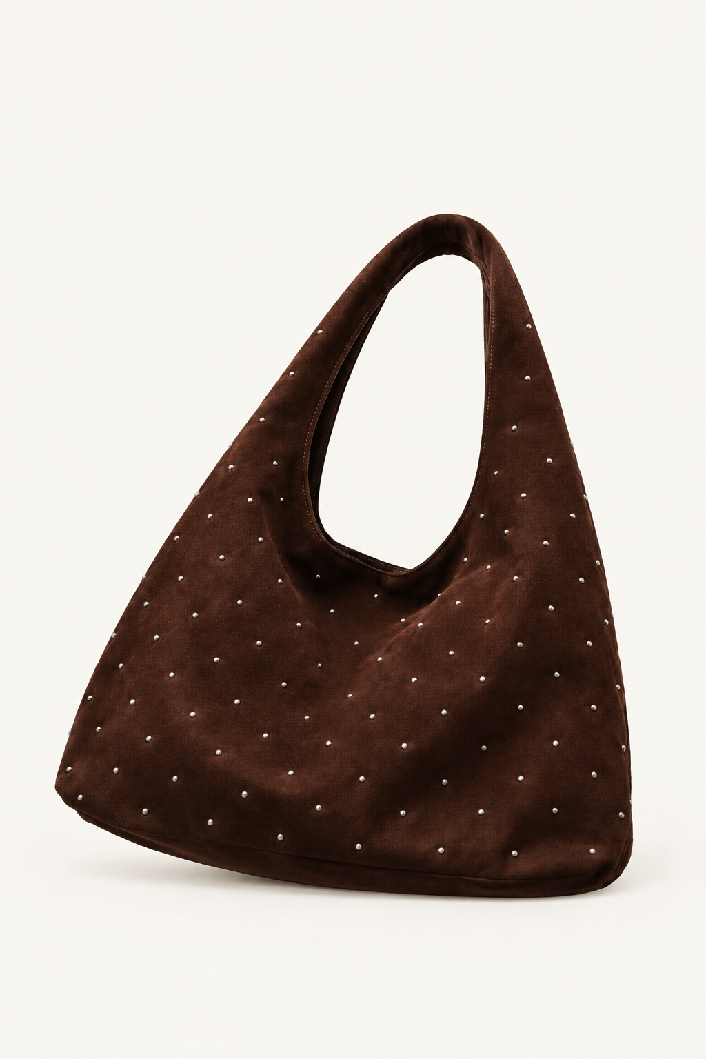 Kahverengi süet shopper çanta