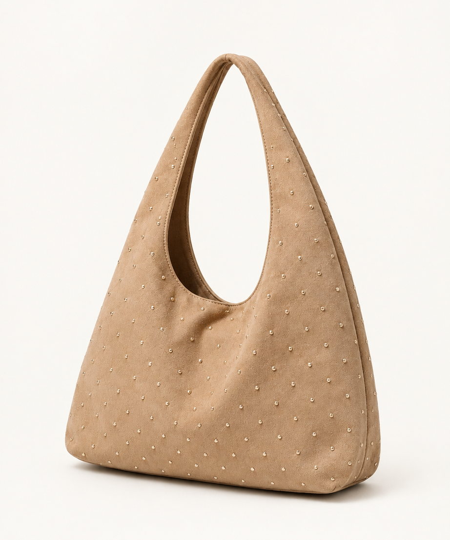 Vizon süet shopper çanta