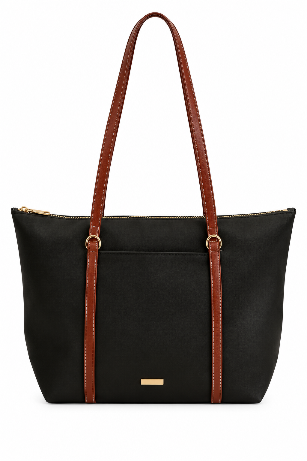 Haki shopper çanta beyaz fon