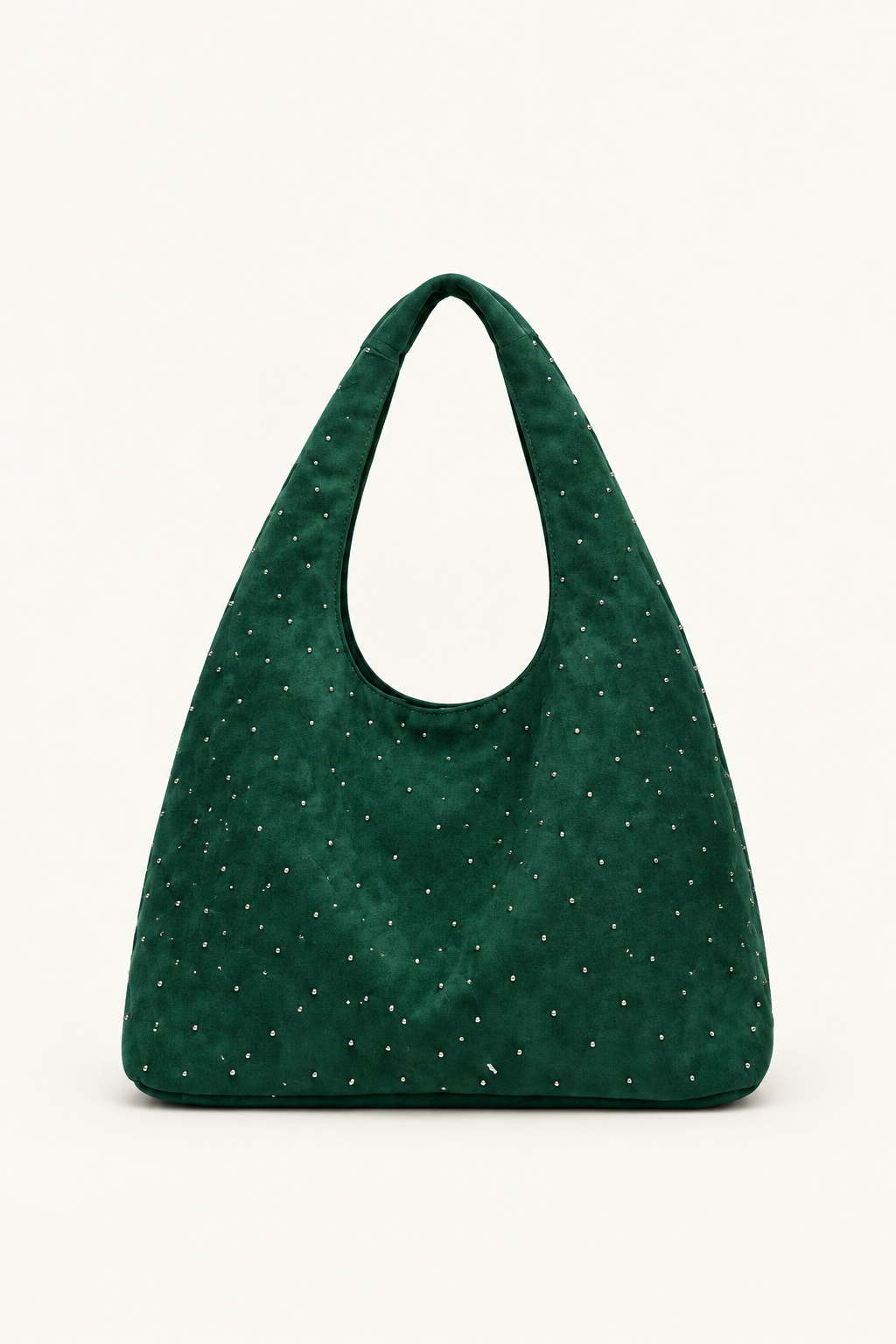 Yeşil süet shopper çanta