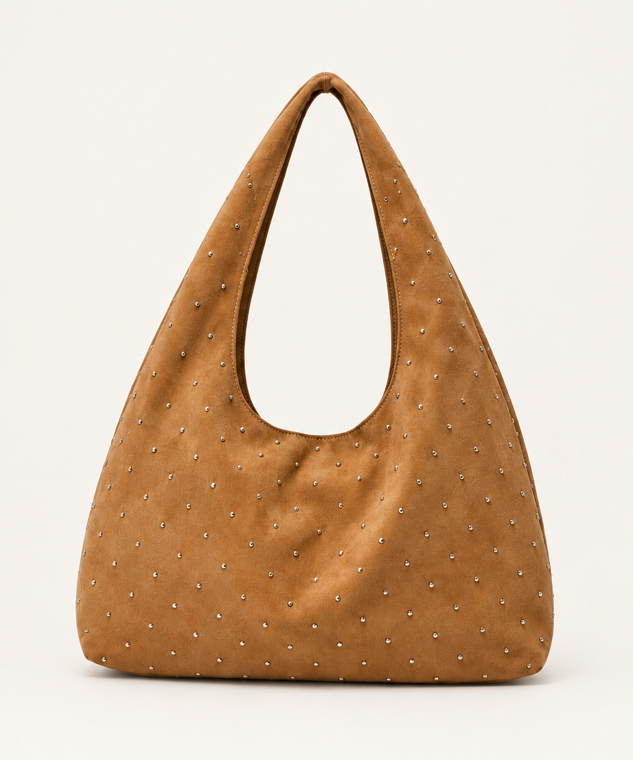 Camel süet shopper çanta