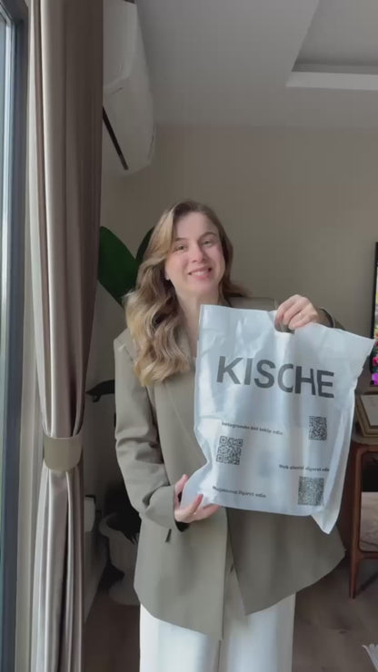 Kanvas Deri Garni tote bag omuz kadın çantası Esme