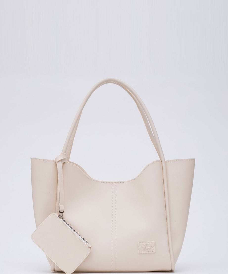 Siyah Shk108 Çıtçıtlı Suni Deri Cüzdanlı Makyaj Çantalı Kadın El ve Omuz Çantası U:25 E:38 G:15 cm