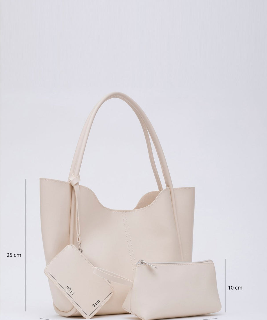 Siyah Shk108 Çıtçıtlı Suni Deri Cüzdanlı Makyaj Çantalı Kadın El ve Omuz Çantası U:25 E:38 G:15 cm