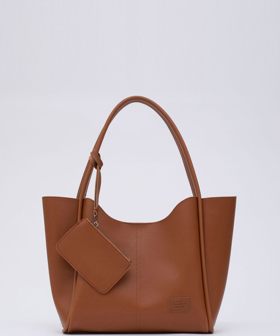 Siyah Shk108 Çıtçıtlı Suni Deri Cüzdanlı Makyaj Çantalı Kadın El ve Omuz Çantası U:25 E:38 G:15 cm