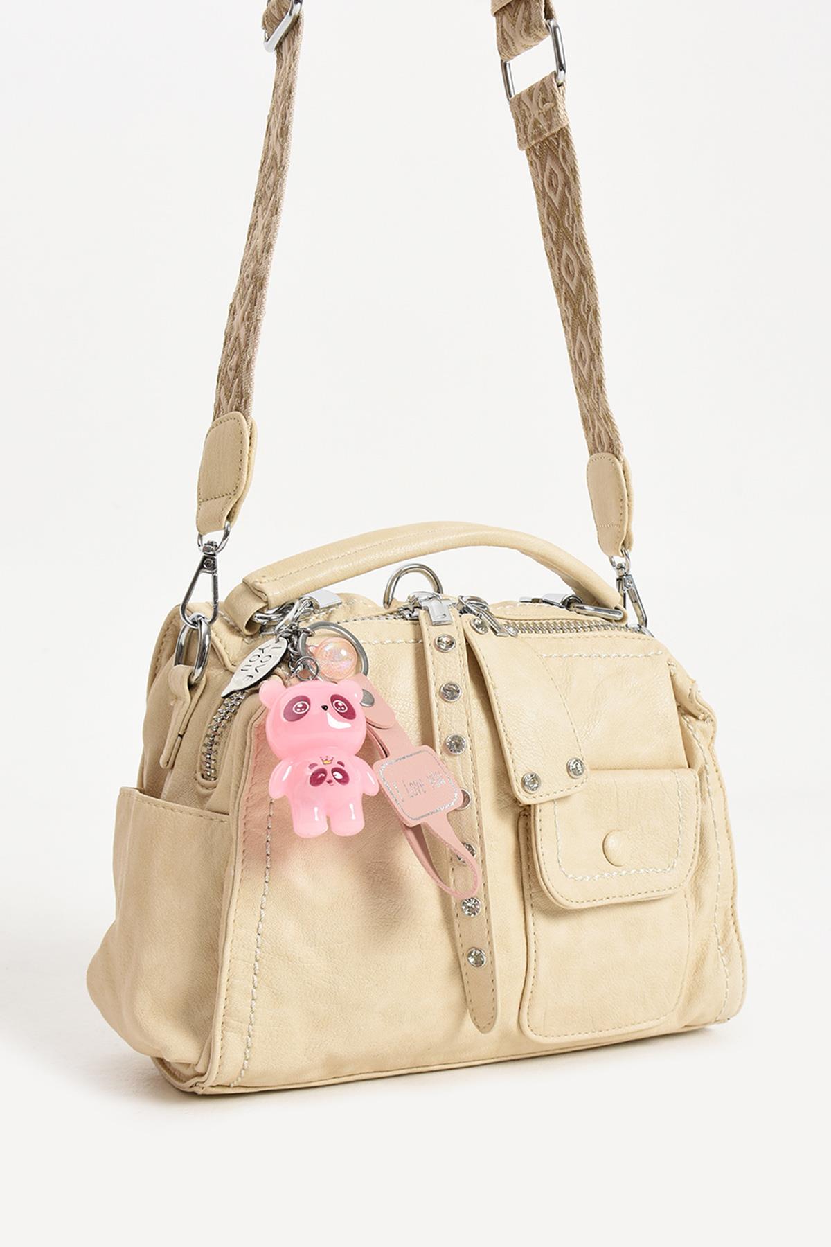 Suni Deri Omuz Çantası anahtarlık hediyeli (Model: 571-13-17E)