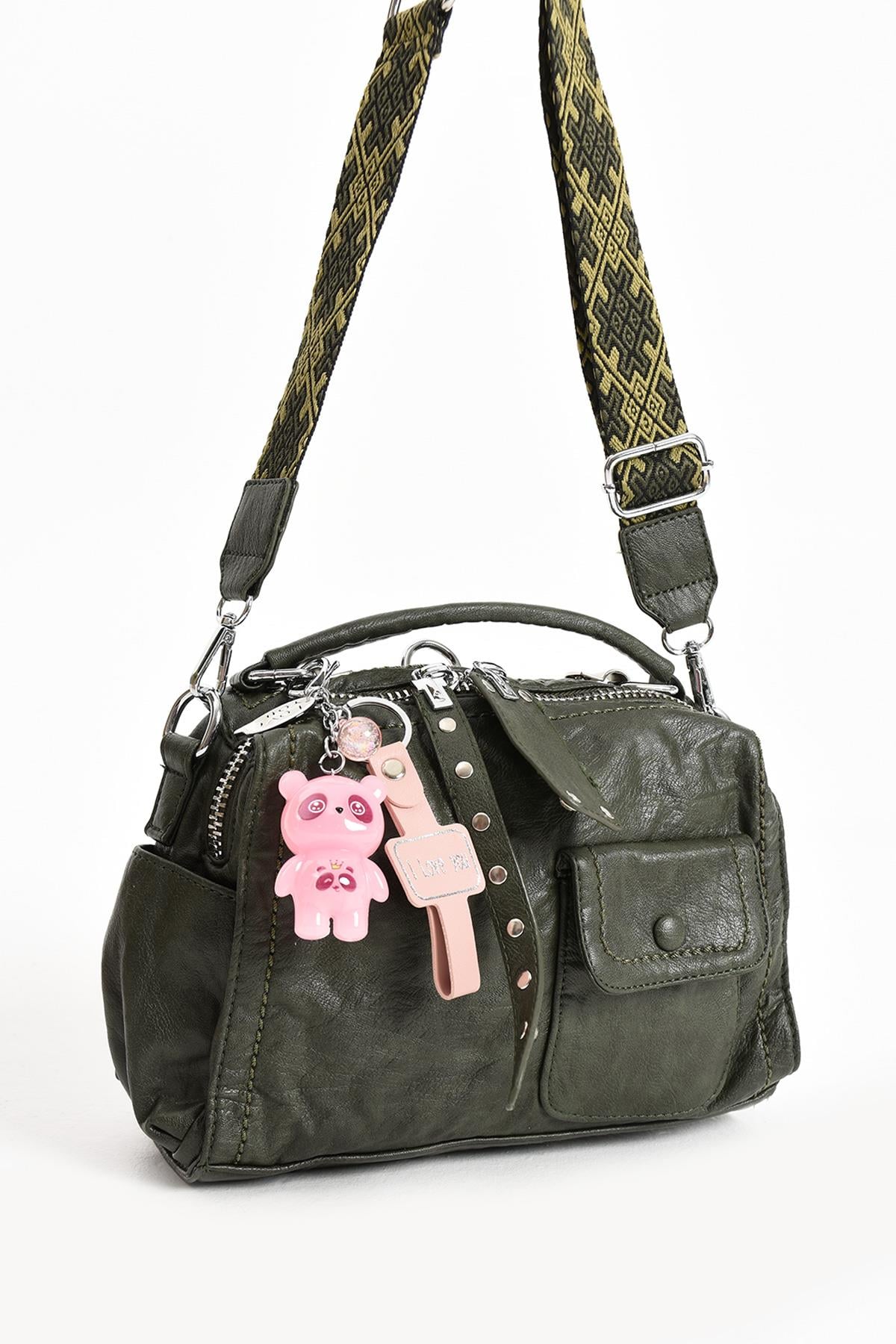 Suni Deri Omuz Çantası anahtarlık hediyeli (Model: 571-13-17E)