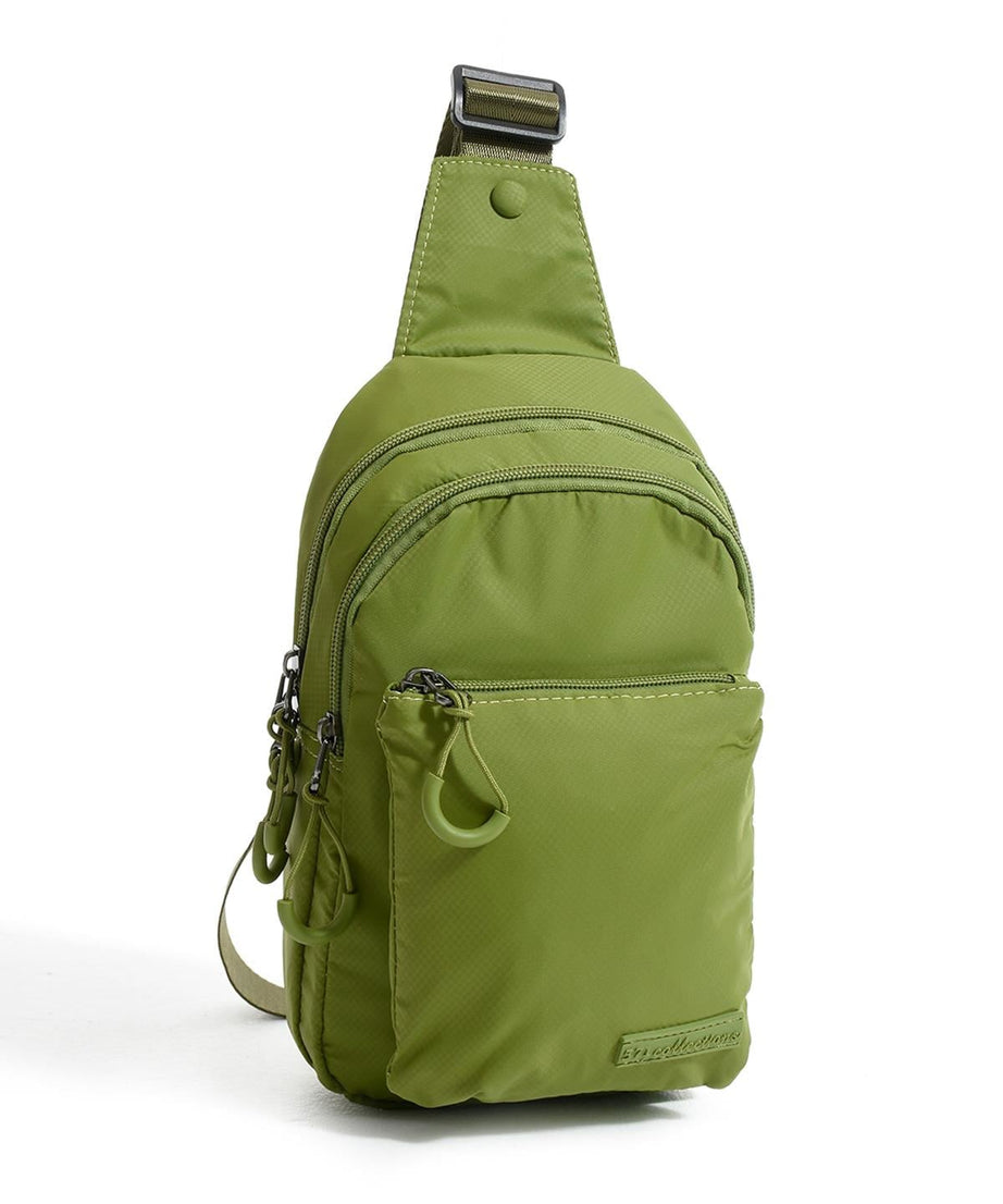 Üç Bölmeli Unisex Bodybag Açık Yeşil detay 3