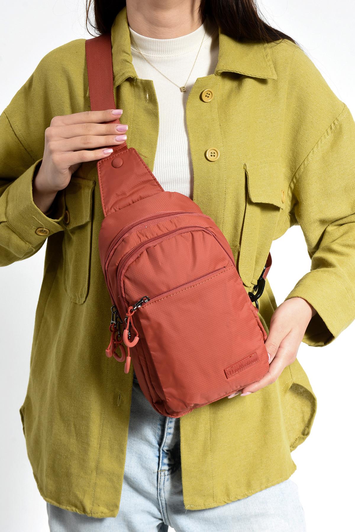 Üç Bölmeli Unisex Bodybag Kiremit