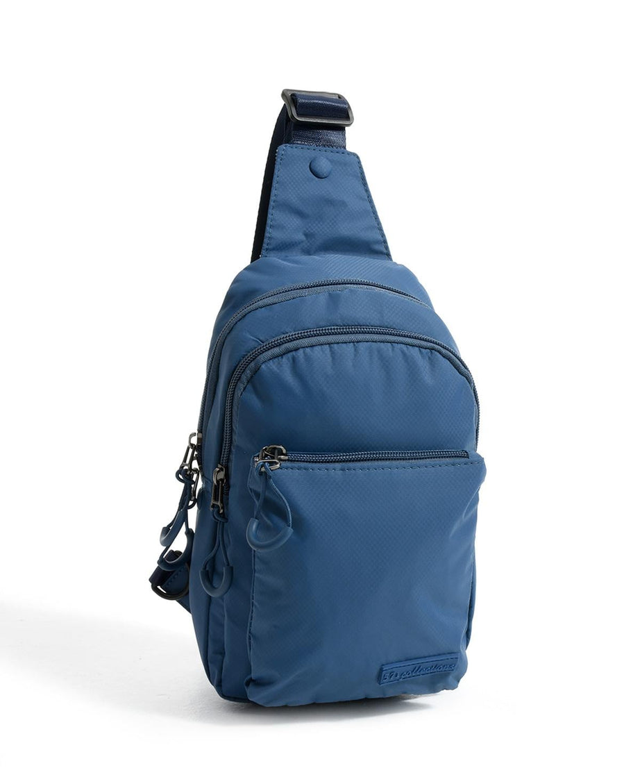Üç Bölmeli Unisex Bodybag Mavi detay 3