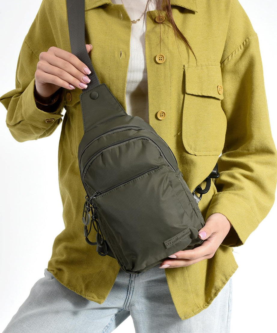 Üç Bölmeli Unisex Bodybag Haki